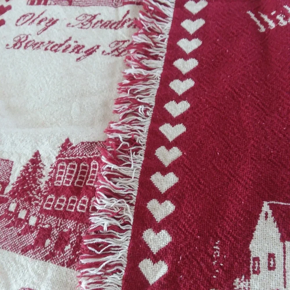 VTG Historic Oley Valley PA Throw Blanket Sacred‎ Oak 1993 Tapestry Woven 46x56